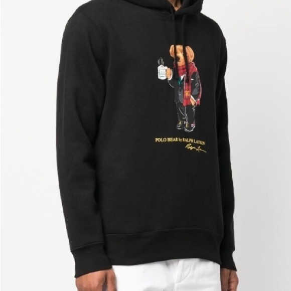 Polo Bear Hoodies for mens -Black - Picture 4 of 4